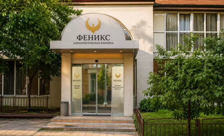 Вход в наркологическую клинику «Феникс» в Алатыре